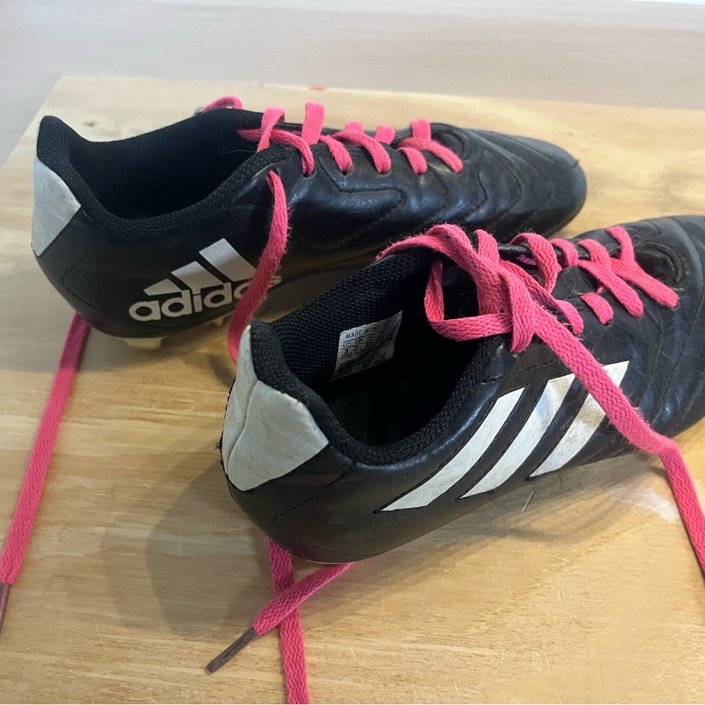 Adidas Kids Black Soccer Cleats size 3